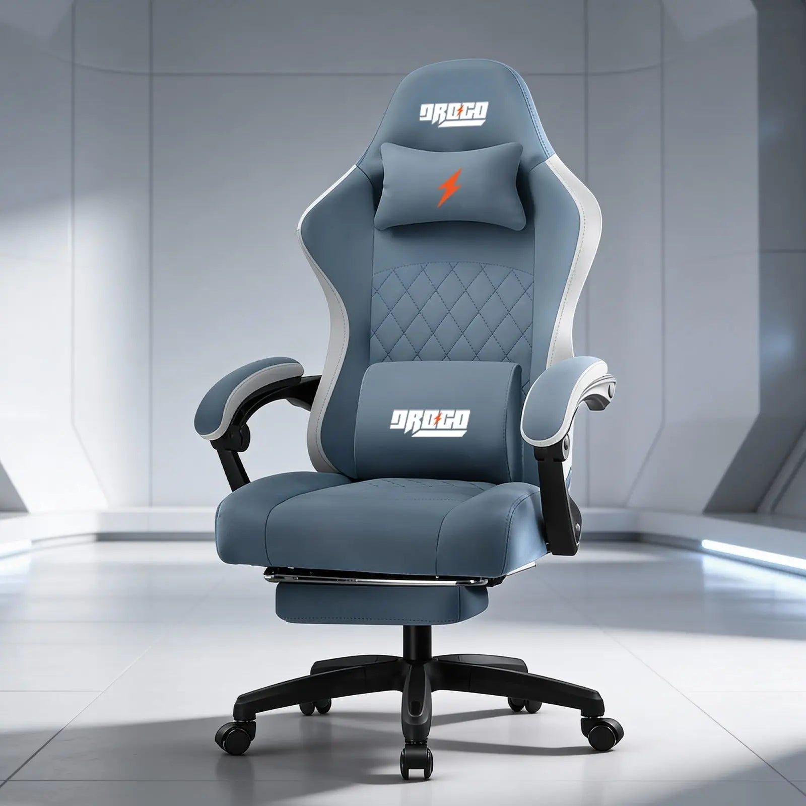 Drogo Throne Ergonomic Gaming Chair With Linkage Armrest,Foot Rest,& Adjustable Seat Galaxy Incorporation