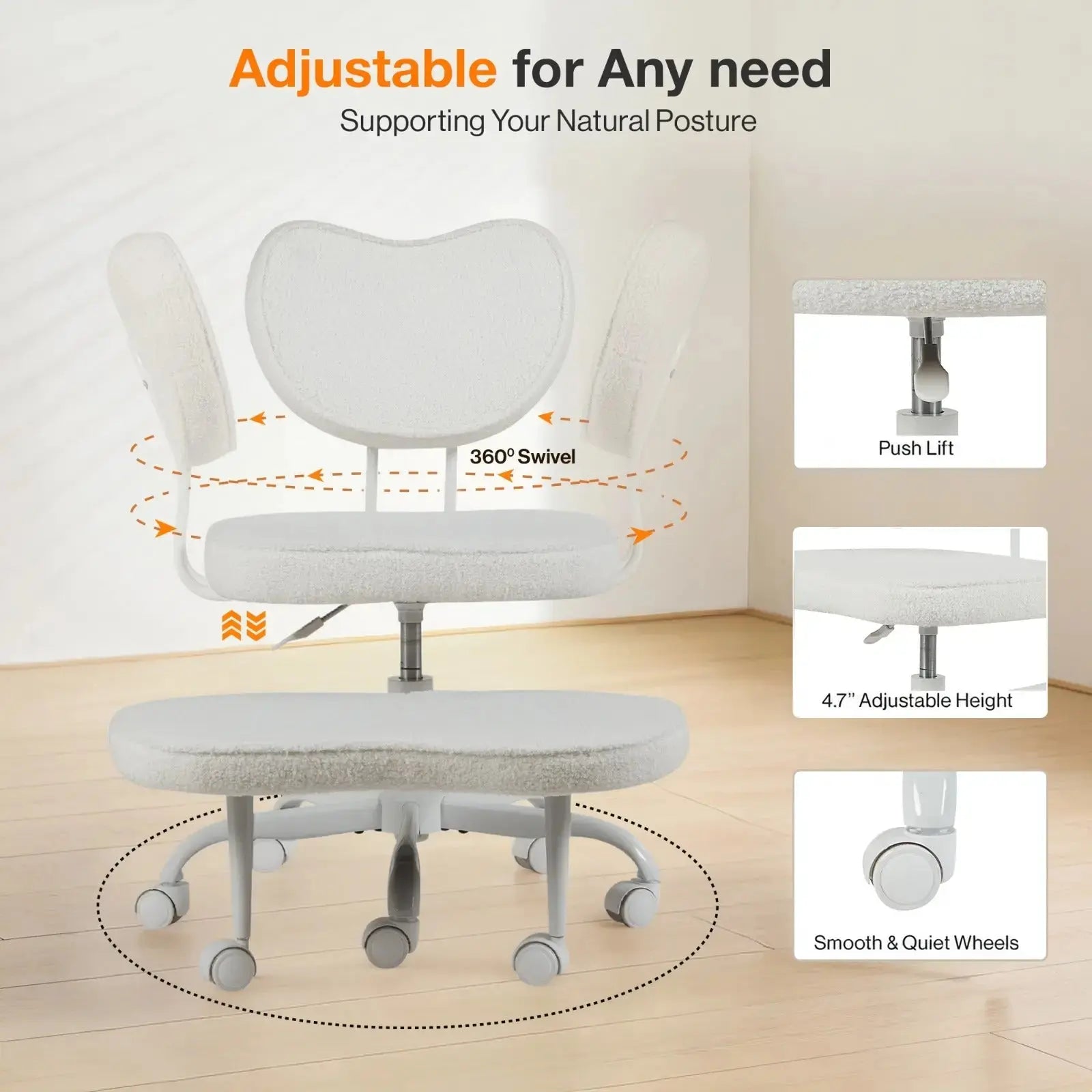 PREORDER Drogo Meditura Cross Legged Office Chair with Wheels, Wide Criss Cross Kneeling Drogo India