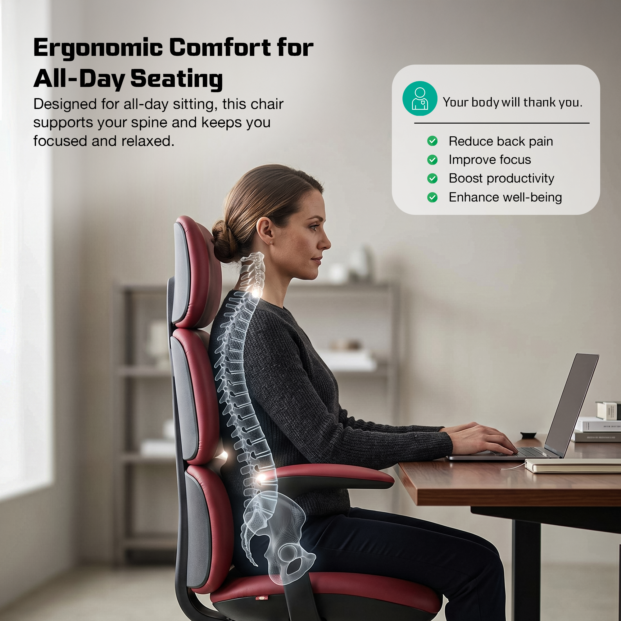 Drogo Cloud Ergonomic Office Chair for Work from Home