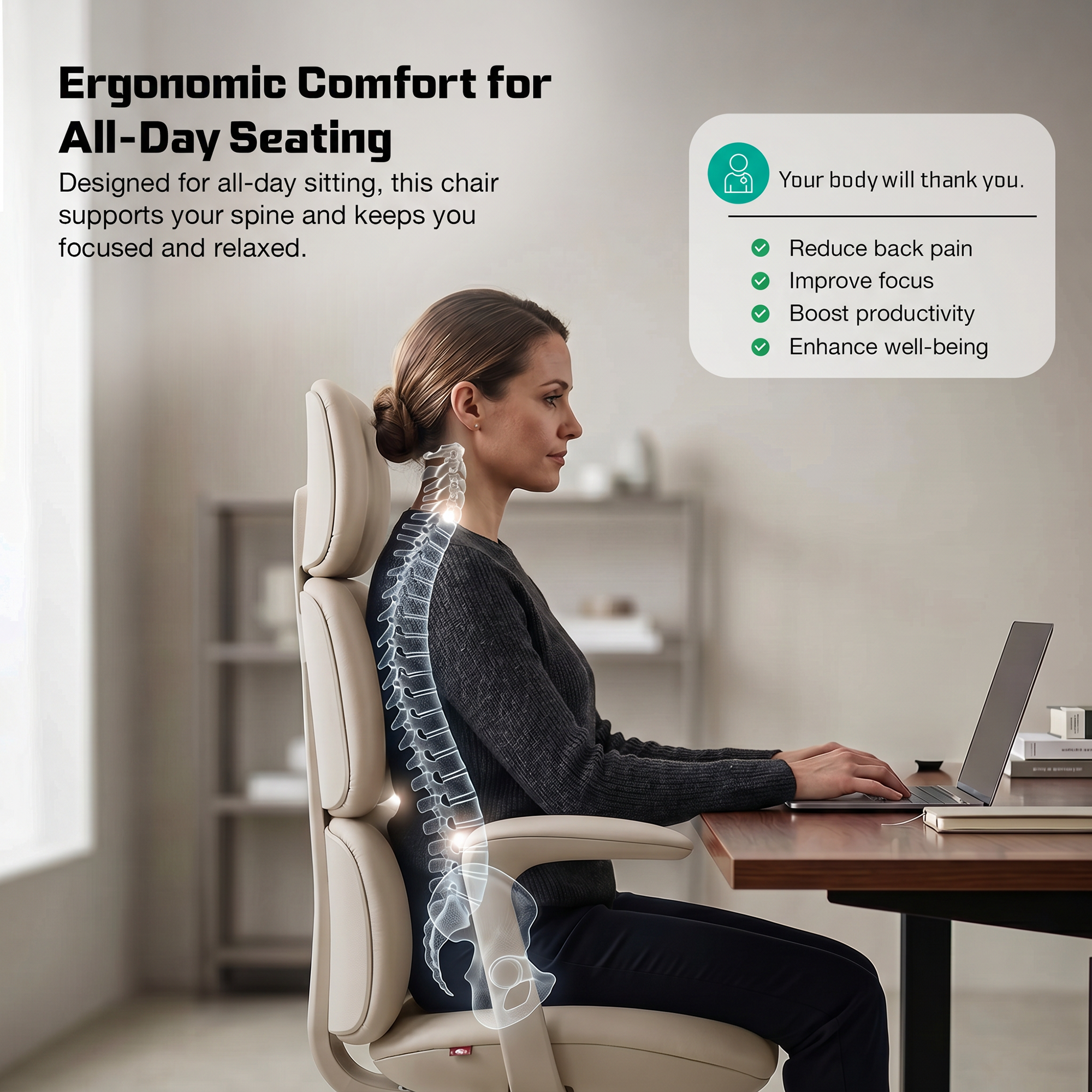 Drogo Cloud Ergonomic Office Chair for Work from Home