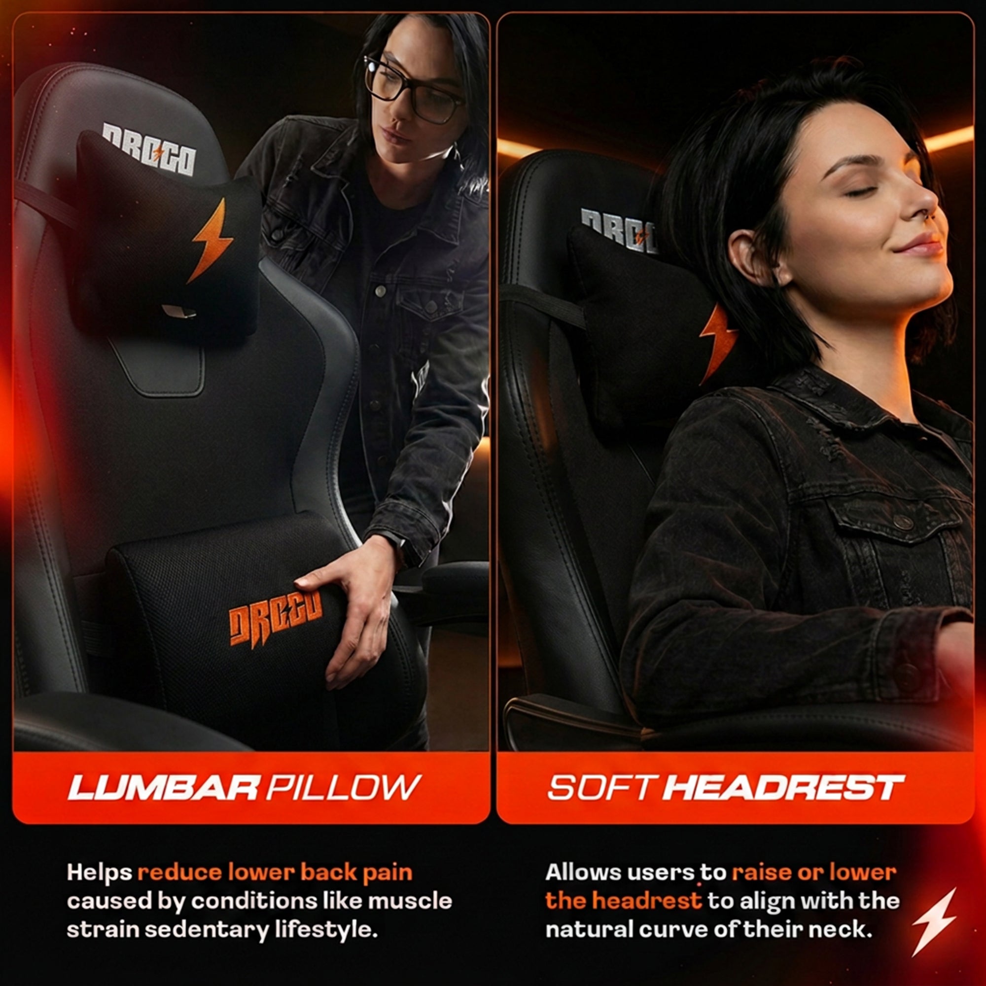 Drogo Aura Ergonomic Gaming Chair with Premium PU Leather Fabric