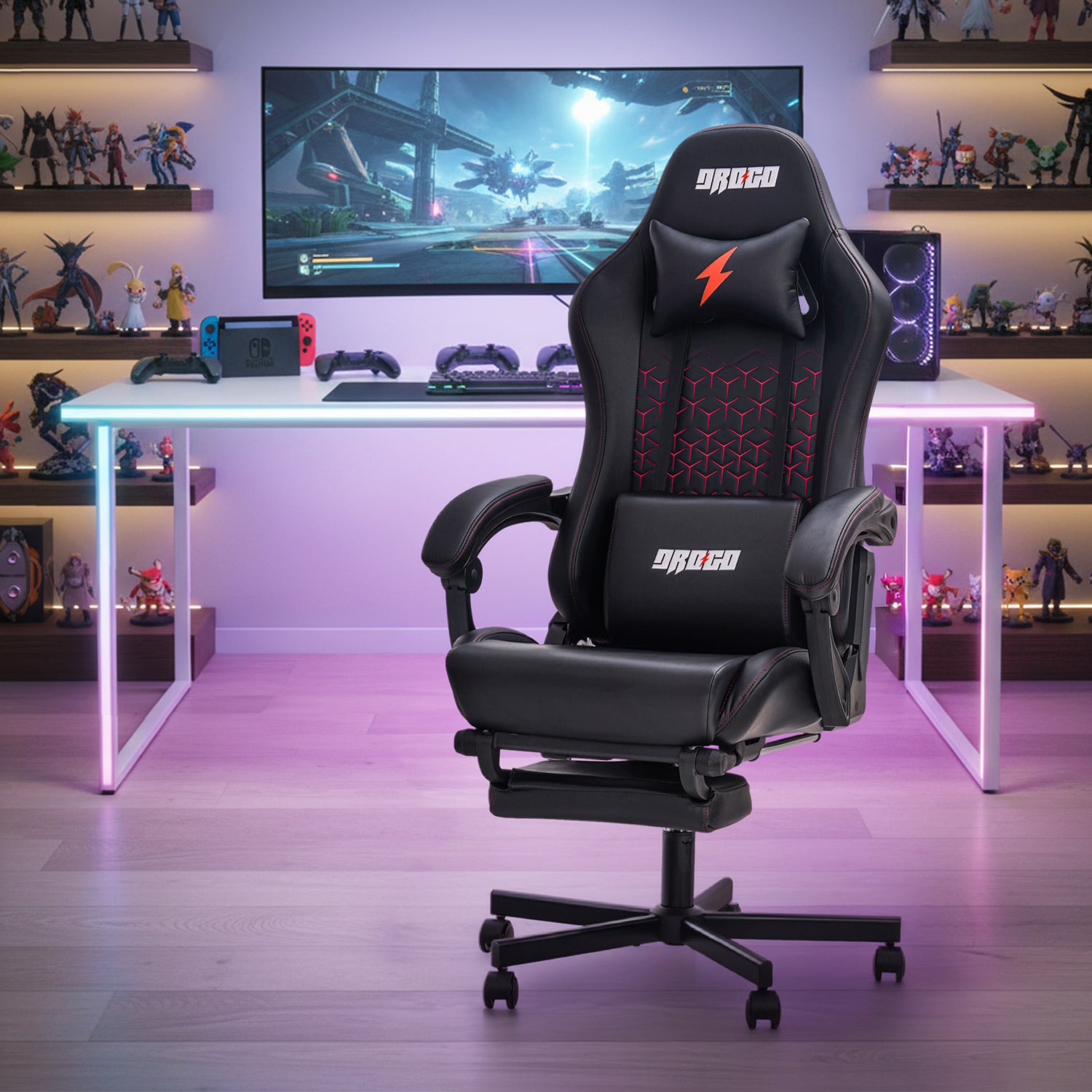 Drogo AetherX Ergonomic Gaming Chair with Premium PU Leather Computer Chair for Study