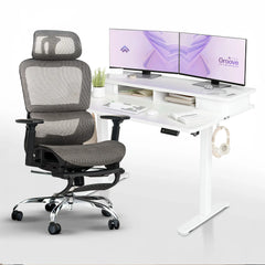 Drogo ProFlex Ergonomic Chair + Artikel Groove Height Adjustable Desk - Productivity Setup