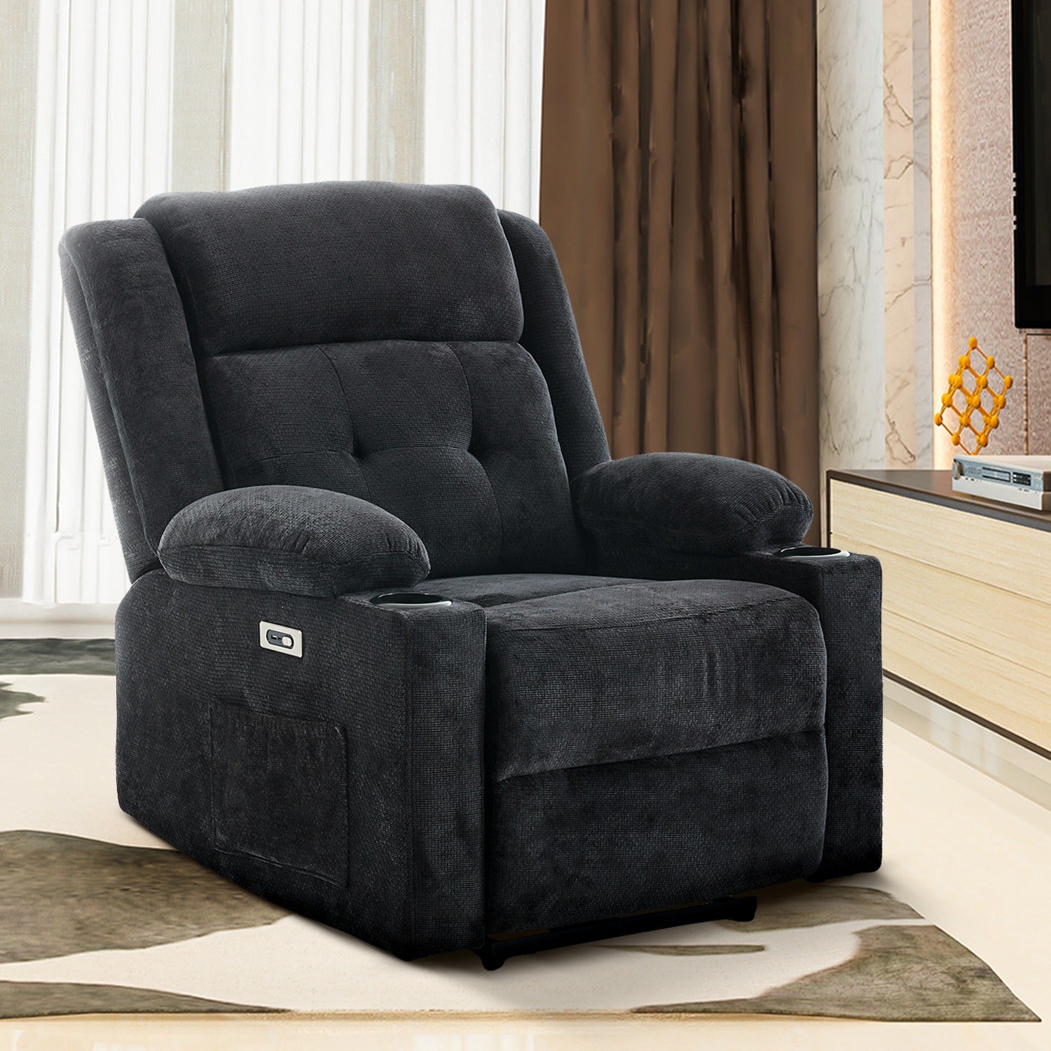 DROGO Luxora Zero Gravity Electric Motorised Single Seater Recliner Sofa with Rapid Recline Technology