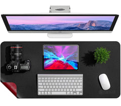 Drogo Dual-Sided Vegan Leather Mouse Pad Desk Mat for Office/Gaming (60x35cm)