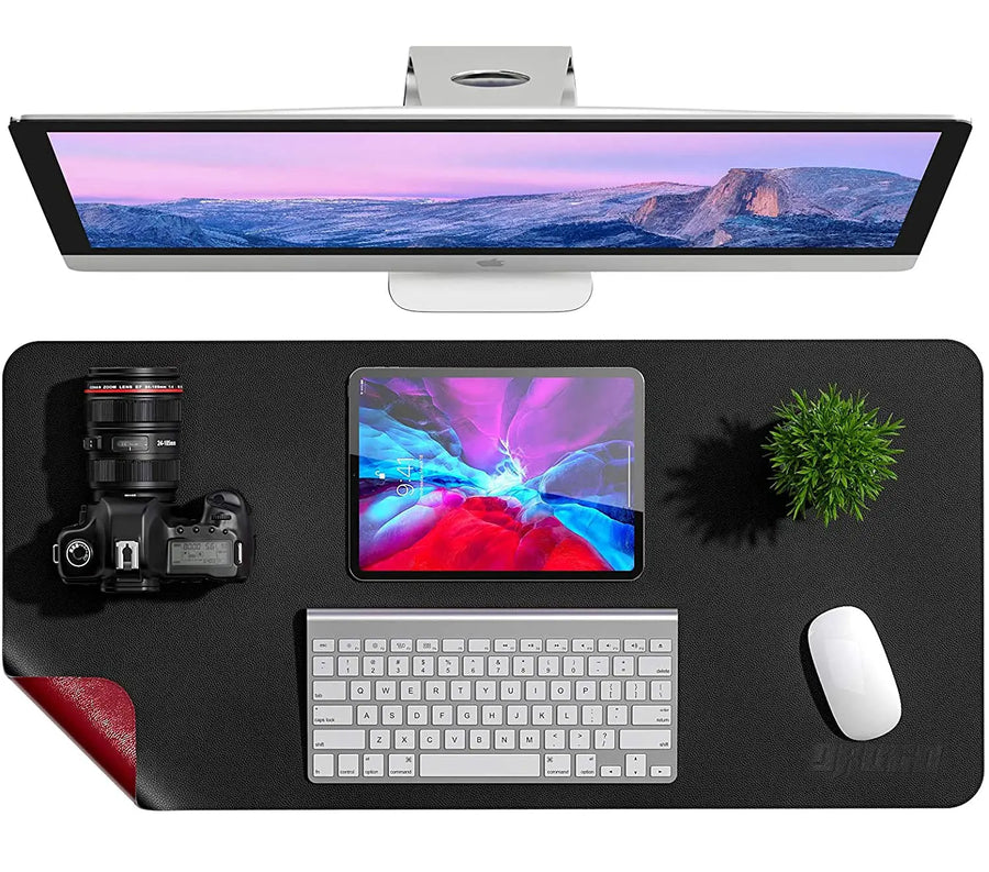 Drogo Dual-Sided Vegan Leather Mouse Pad Desk Mat for Office/Gaming (60x35cm) Galaxy Incorporation
